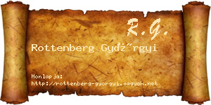 Rottenberg Györgyi névjegykártya